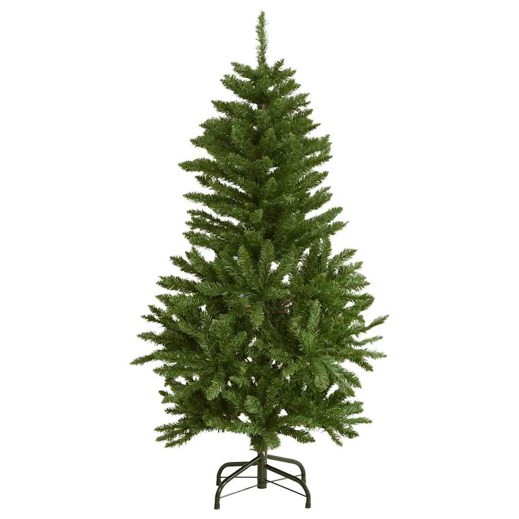 csuklópántos műkarácsonyfa 150 LED-del és gömbökkel 120 cm