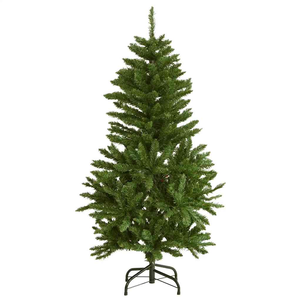 csuklópántos műkarácsonyfa 150 LED-del és gömbökkel 150 cm