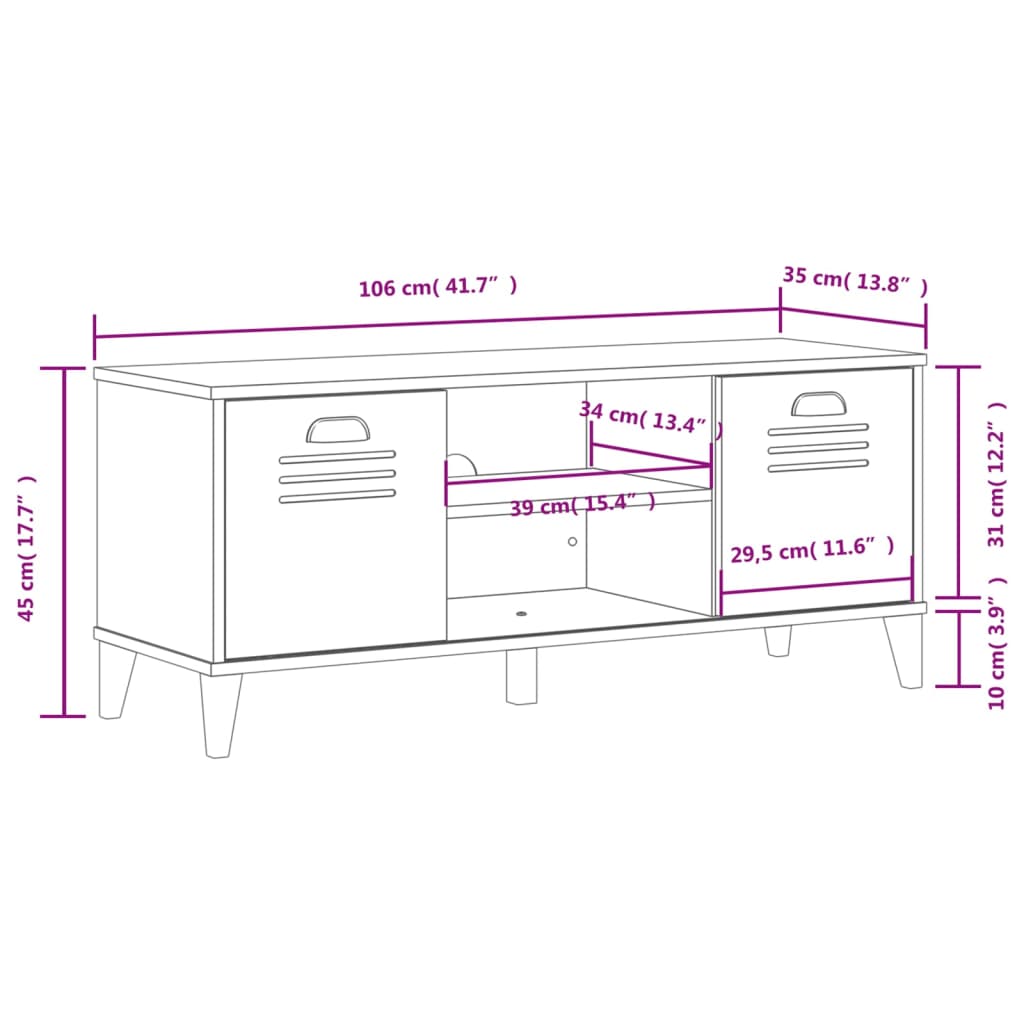 VIKEN fehér tömör fenyőfa cipőtároló pad 106 x 35 x 45 cm