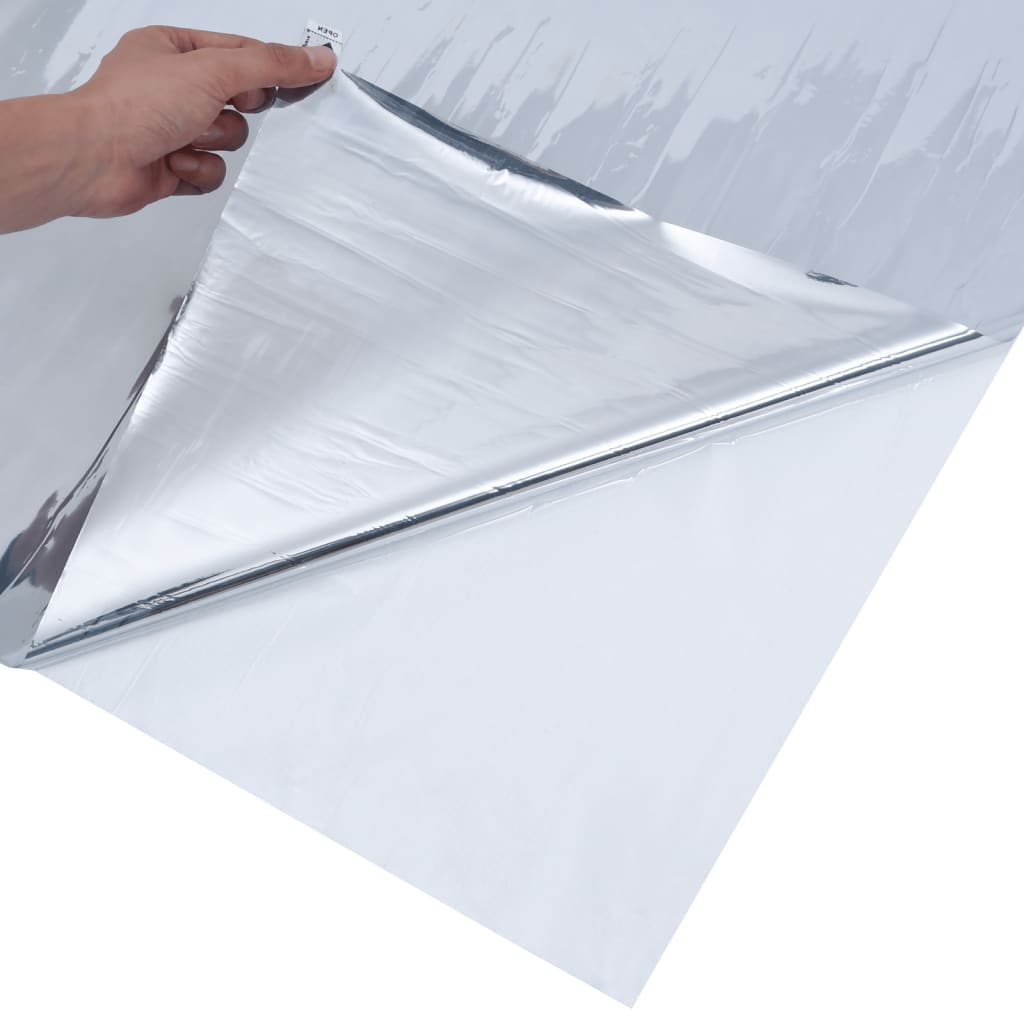 ezüst PVC tükröző statikus napsugárzás elleni fólia 60 x2000 cm