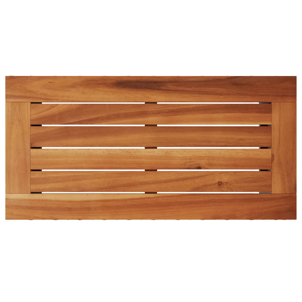 fekete polyrattan kerti kisasztal falappal 58 x 27,5 x 55 cm