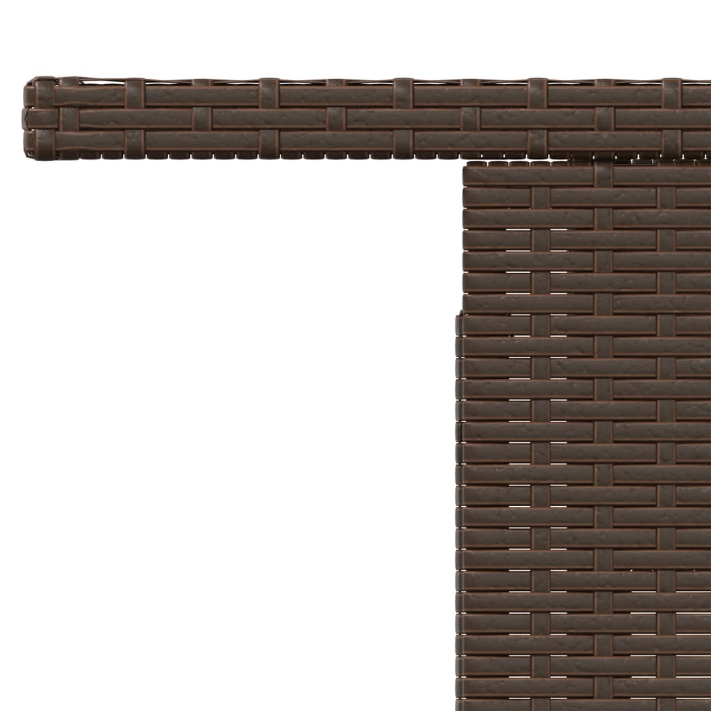 barna polyrattan üveglapos kerti asztal 100 x 55 x 73 cm