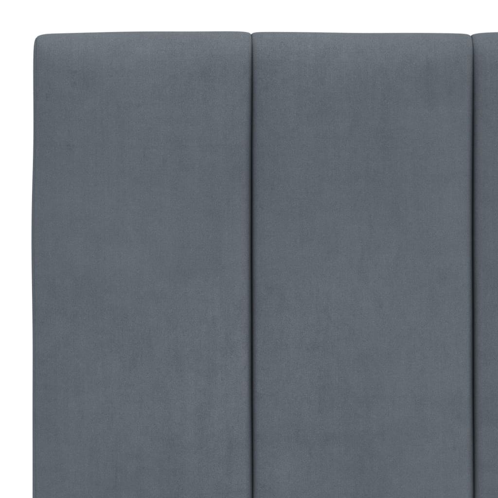 sötétszürke bársony ágykeret matrac nélkül Hanko 100x200 cm