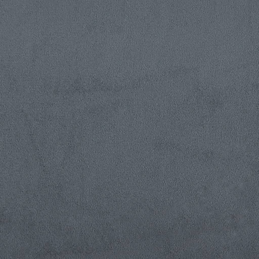 sötétszürke bársony ágykeret matrac nélkül Hanko 160 x 200 cm