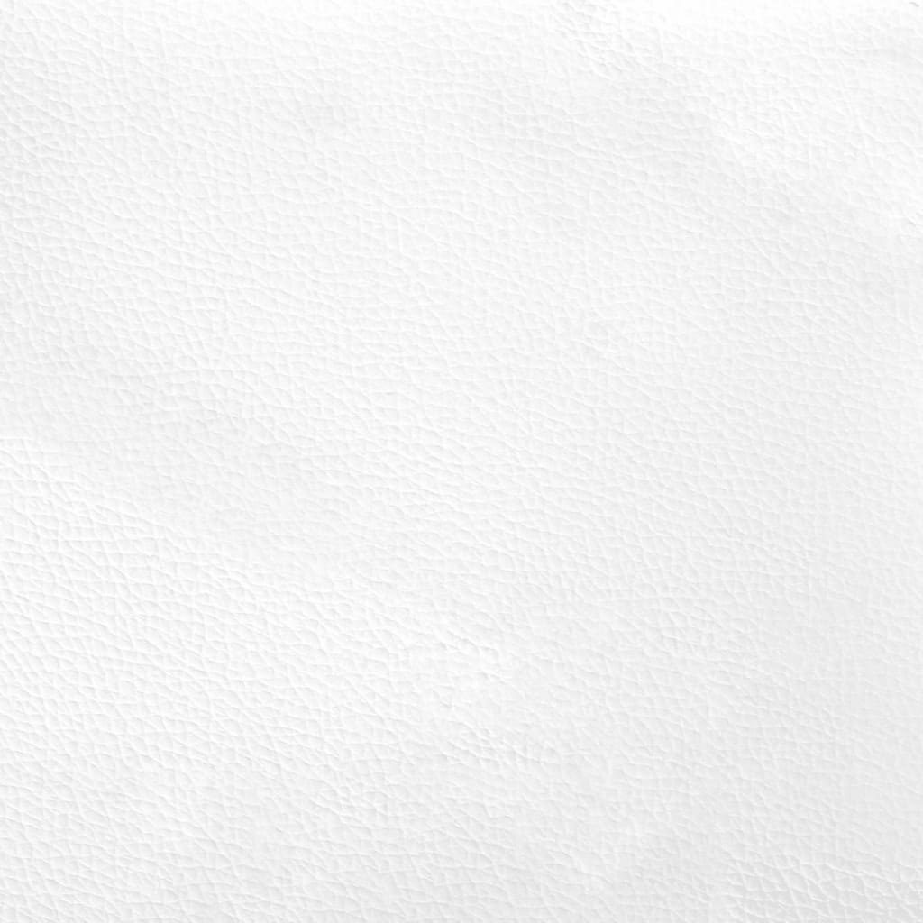 fekete és fehér műbőr ágykeret fejtámlával 120 x 200 cm