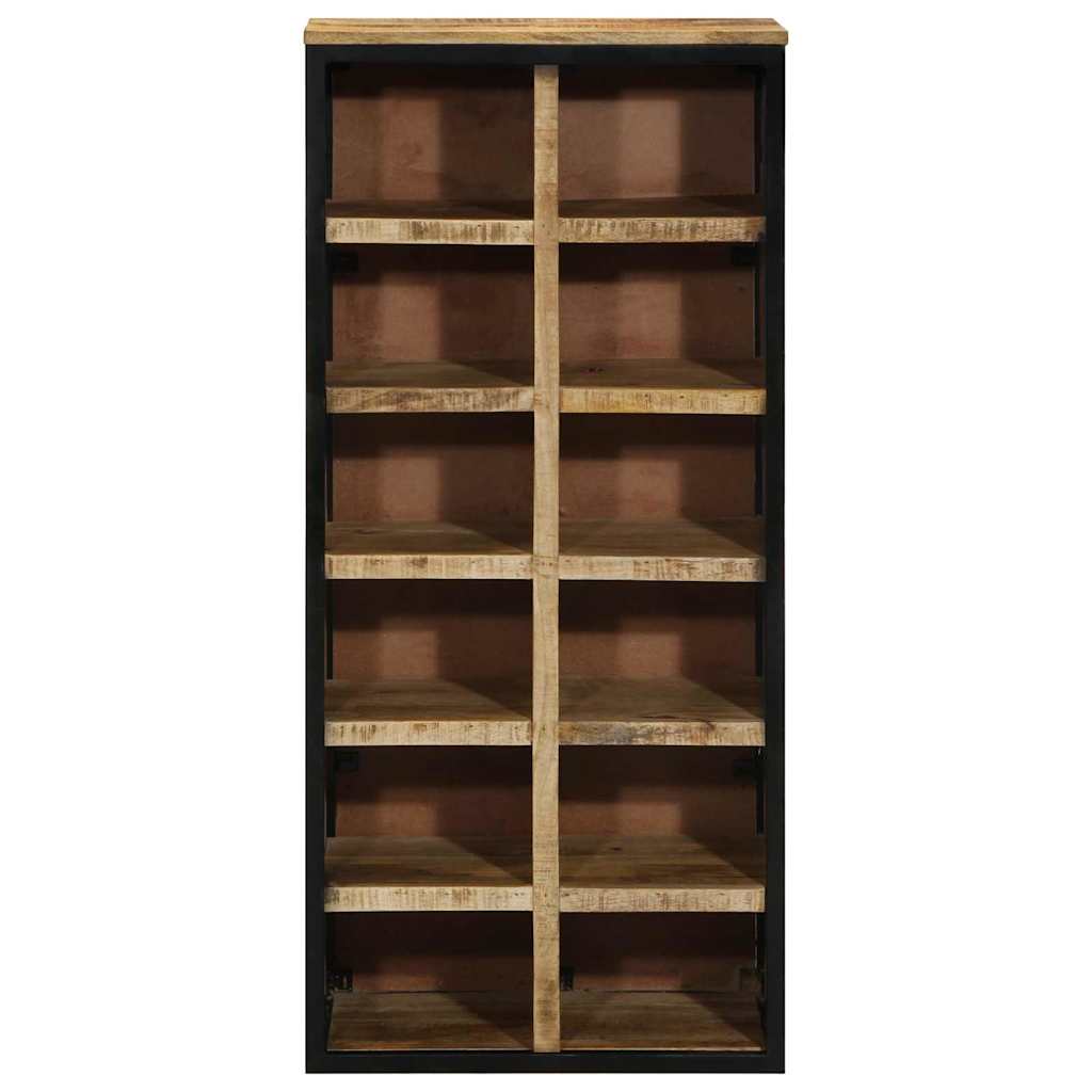 Cipőszekrény tárolóval Barna 50 x 30 x 110 cm Tömör mangófa