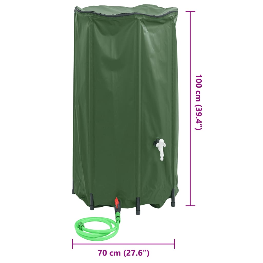 összecsukható PVC víztartály csappal 380 L