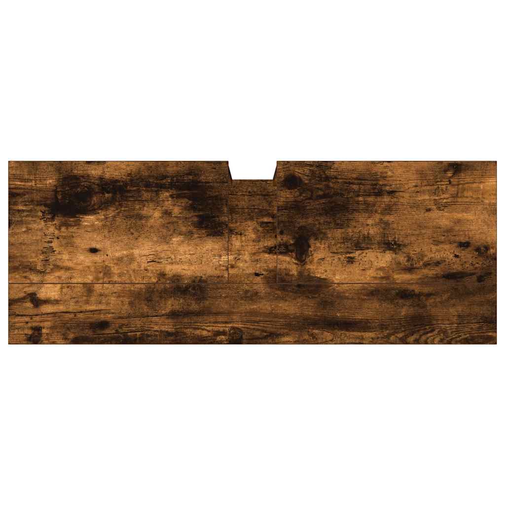 füstölt tölgy szerelt fa fürdőszobai mosdószekrény 80x30x60 cm