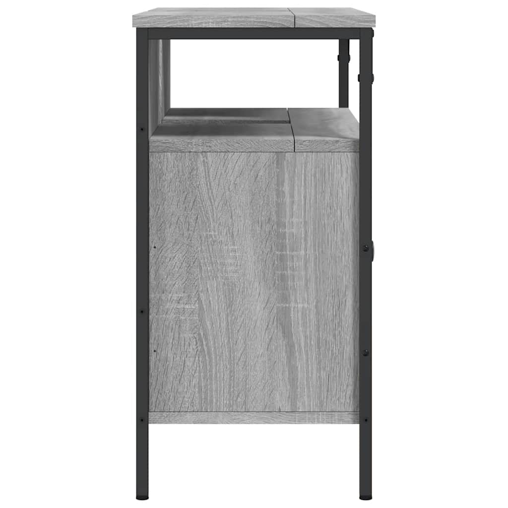 szürke sonoma szerelt fa fürdőszobai mosdószekrény 80x30x60 cm