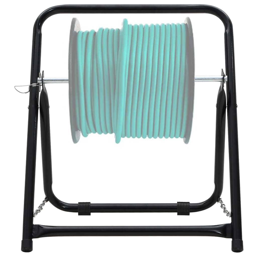 fekete porszórt acél tömlődobos kocsi 48 cm 45 kg