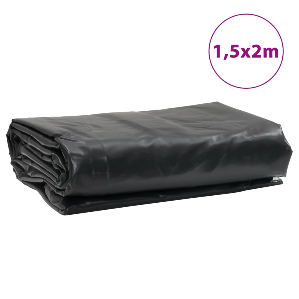 antracitszürke ponyva 650 g/m² 1,5 x 2 m