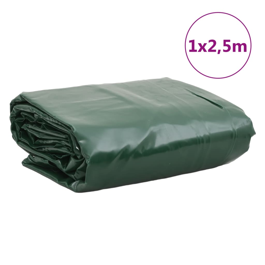 zöld ponyva 1 x 2,5 m 650 g/m²