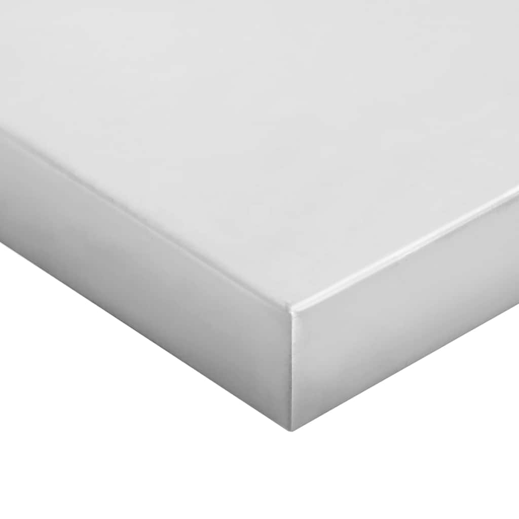 2 db ezüstszínű rozsdamentes acél fali polc 75 x 30 x 3 cm