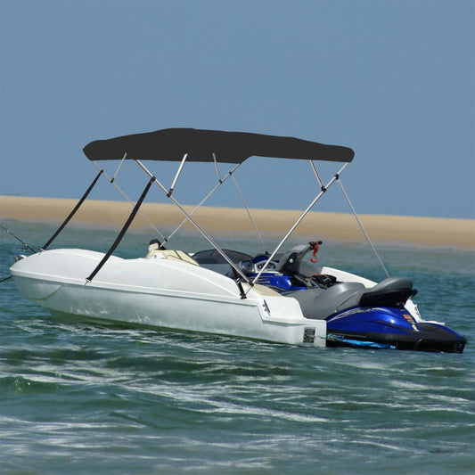 fekete négyágú bimini tető 243 x 210 x 137 cm