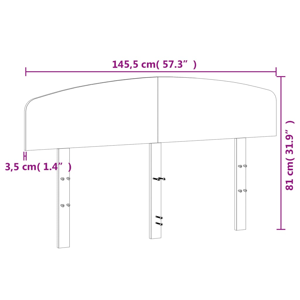 tömör fenyőfa fejtámla 140 cm