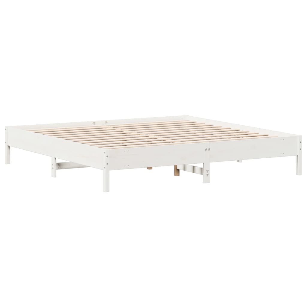 fehér tömör fenyőfa ágy matrac nélkül 180 x 200 cm
