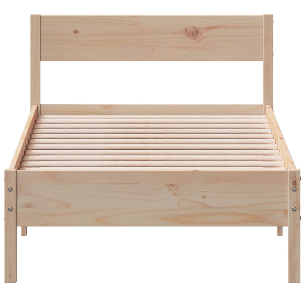 tömör fenyőfa ágy matrac nélkül 75 x 190 cm