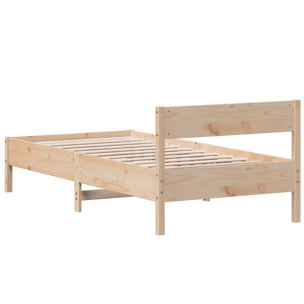 tömör fenyőfa ágy matrac nélkül 75 x 190 cm