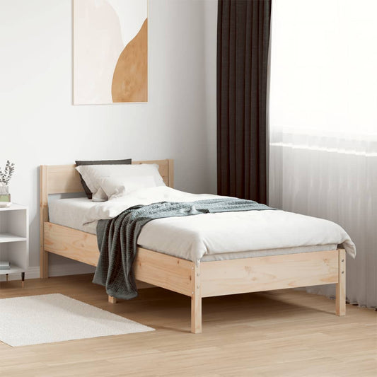 tömör fenyőfa ágy matrac nélkül 75 x 190 cm