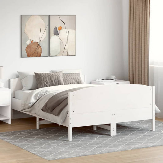 fehér tömör fenyőfa ágy matrac nélkül 160 x 200 cm
