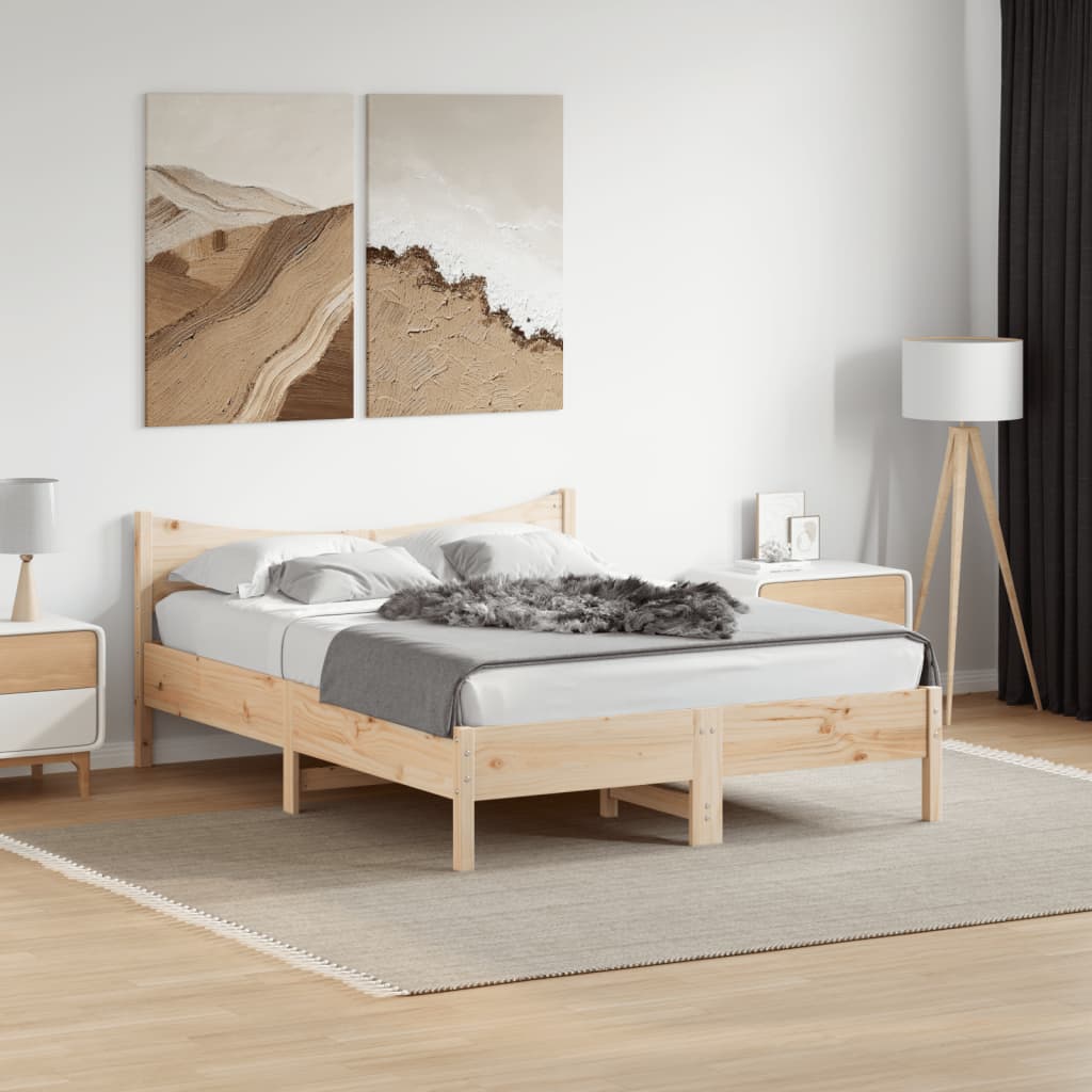 tömör fenyőfa ágy matrac nélkül 140 x 200 cm
