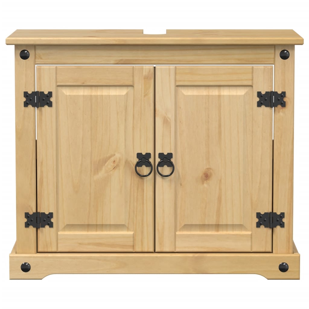 Corona tömör fenyőfa fürdőszobai mosdószekrény 73 x 33 x 60 cm