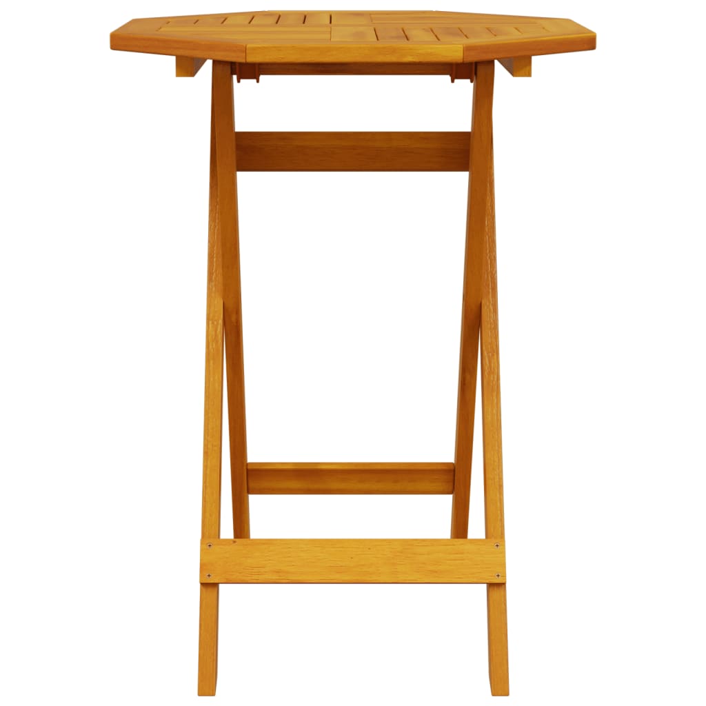 tömör akácfa összecsukható kerti asztal Ø60 x 75 cm