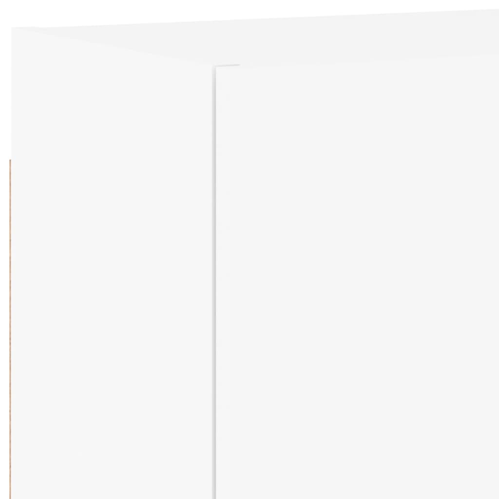 4 darab fehér szerelt fa fali TV-bútor