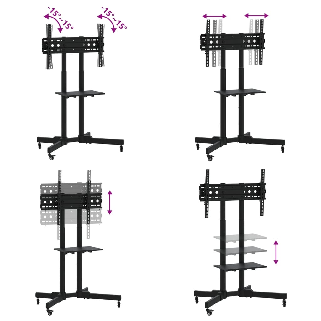 görgős TV-állvány 32"-70" képernyőhöz max VESA 600x400 mm 50 kg