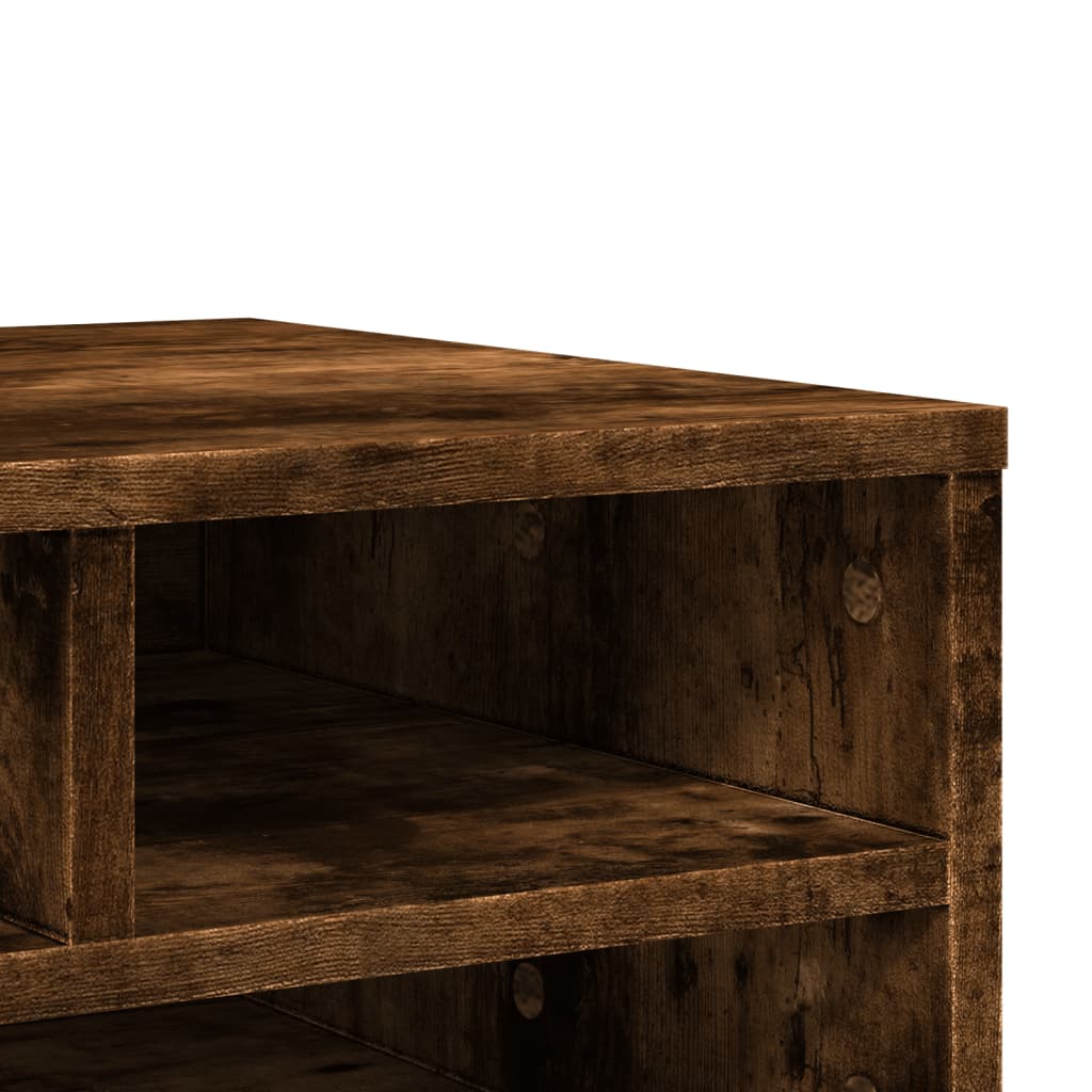 füstös tölgy színű szerelt fa nyomtatóállvány 49 x 40 x 22,5 cm