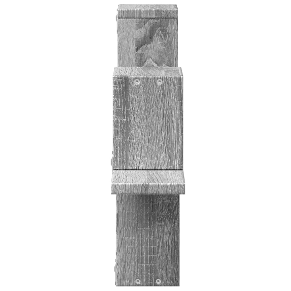 szürke sonoma színű szerelt fa fali polc 104,5 x 10 x 43 cm