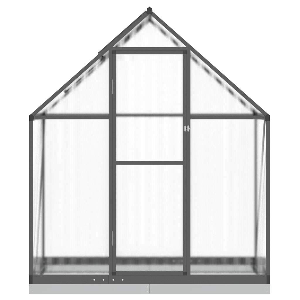 antracitszürke alumínium melegház alapvázzal 169 x 58 x 202 cm