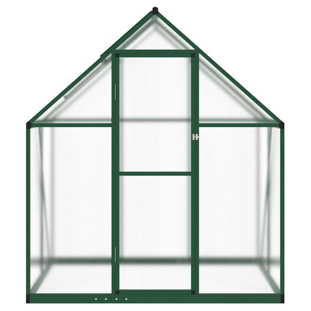 zöld alumínium melegház alapvázzal 169 x 114 x 195 cm
