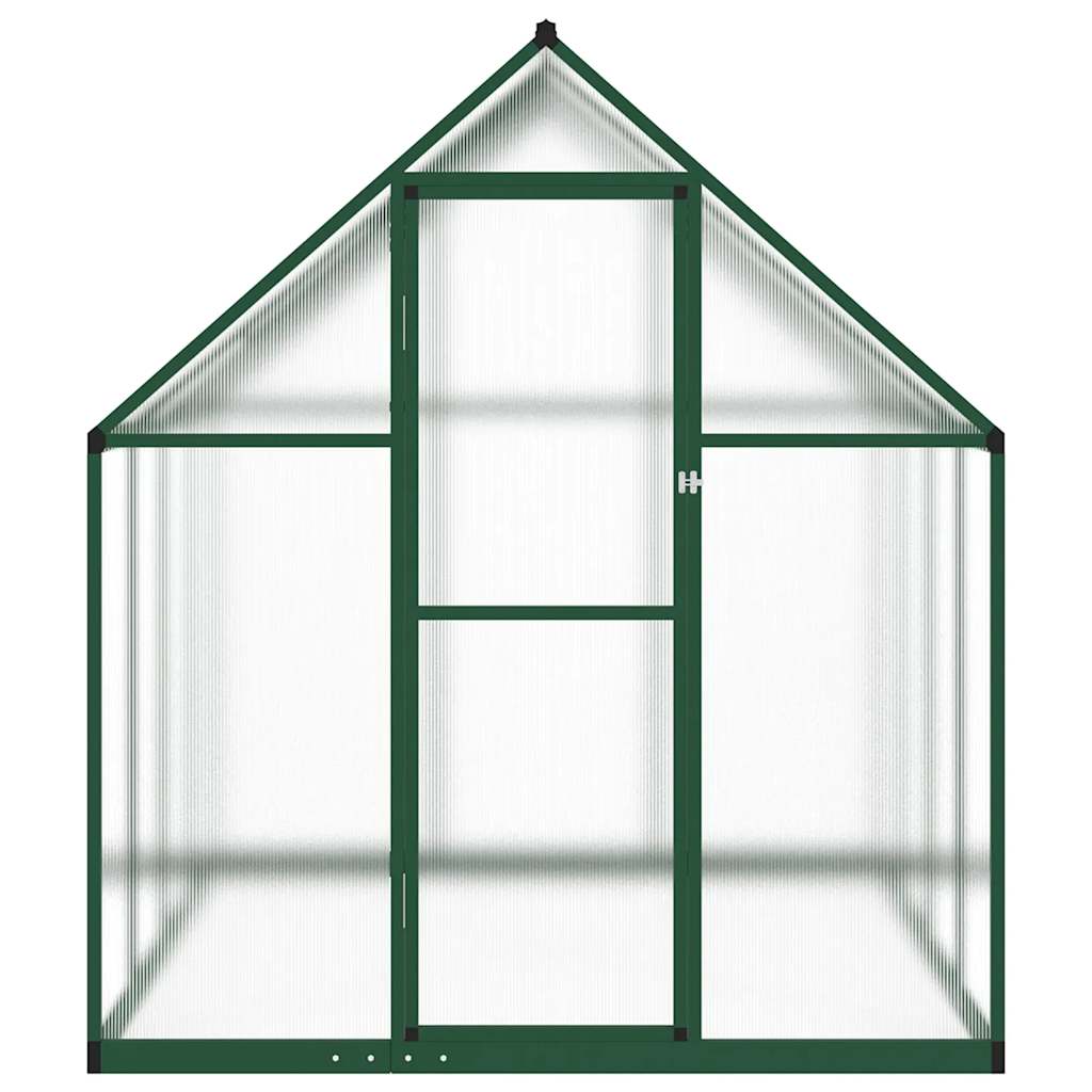 zöld alumínium melegház alapvázzal 224 x 169 x 195 cm