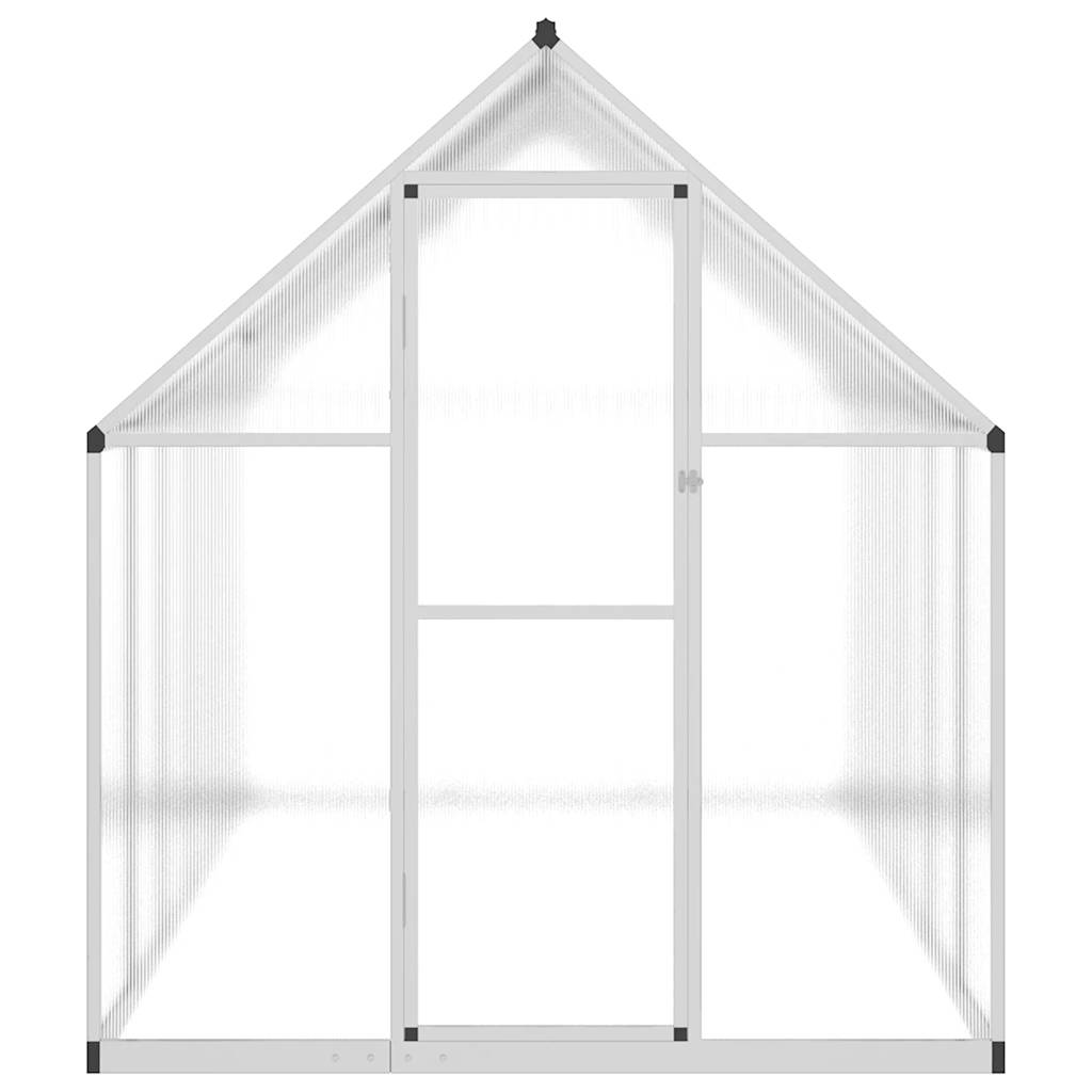 ezüstszínű alumínium melegház alapvázzal 334x169x195 cm