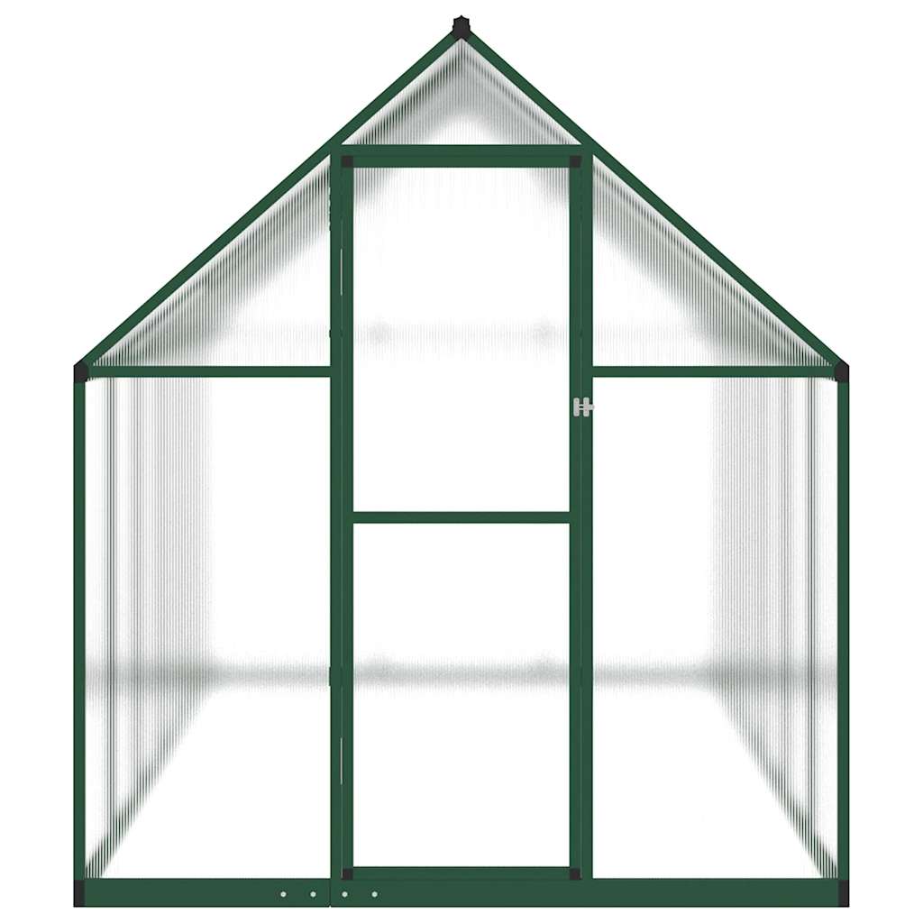 zöld alumínium melegház alapvázzal 334x169x195 cm