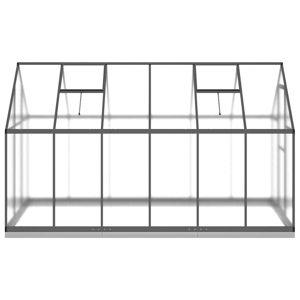 antracitszürke alumínium melegház alapvázzal 334x169x202 cm