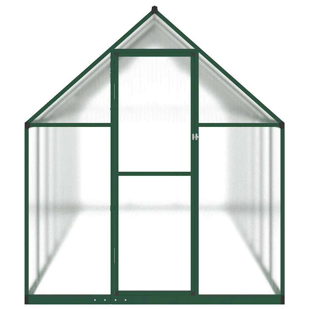 zöld alumínium melegház alapvázzal 445x169x195 cm