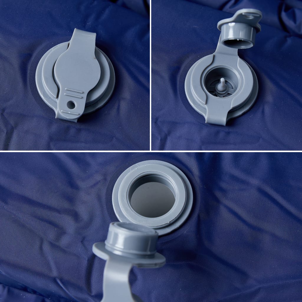 1 személyes tengerészkék önfelfújó kempingmatrac párnával