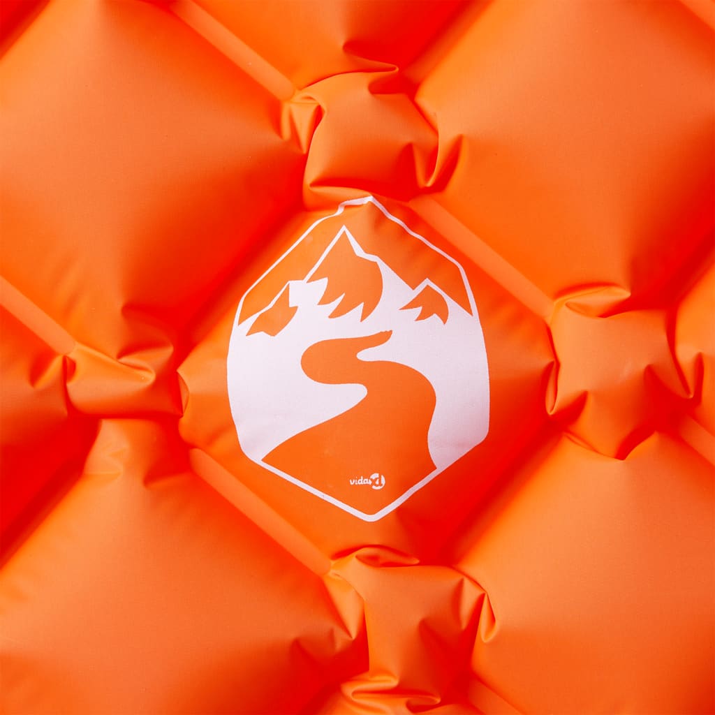 1 személyes narancssárga felfújható kempingmatrac 190x58x6 cm