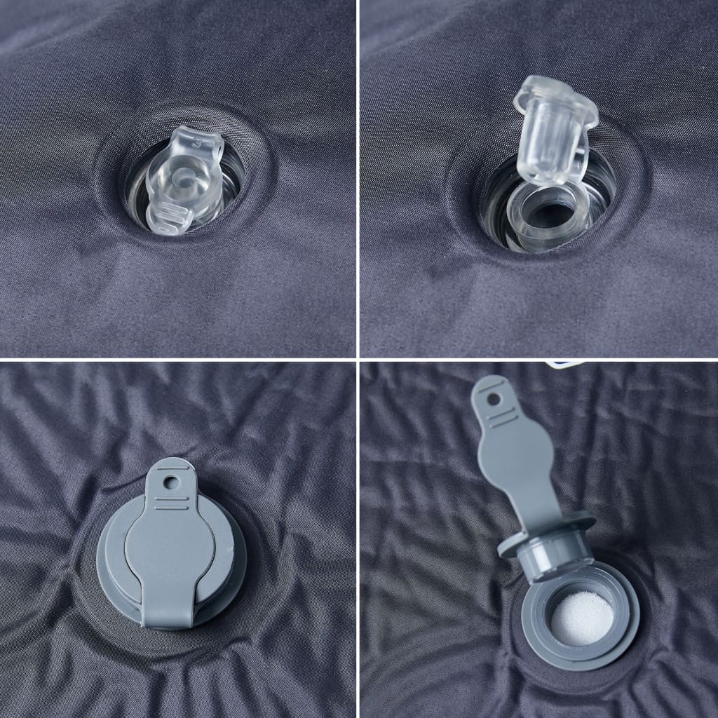 1 személyes szürke önfelfújó kempingmatrac párnával