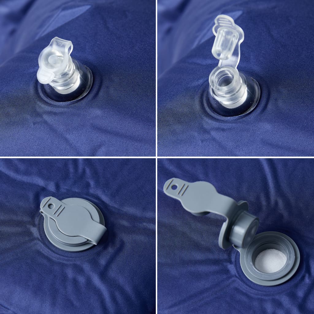 1 személyes tengerészkék önfelfújó kempingmatrac párnával