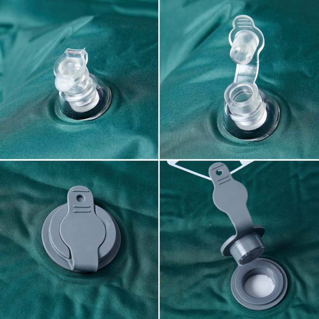 1 személyes zöld önfelfújó kempingmatrac párnával