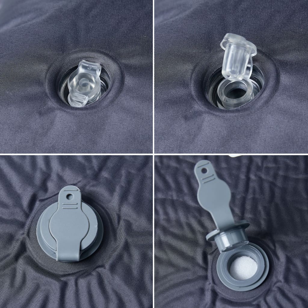 1 személyes szürke önfelfújó kempingmatrac párnával