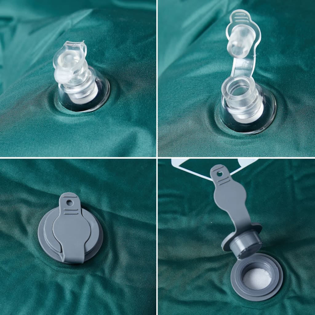 1 személyes zöld önfelfújó kempingmatrac párnával