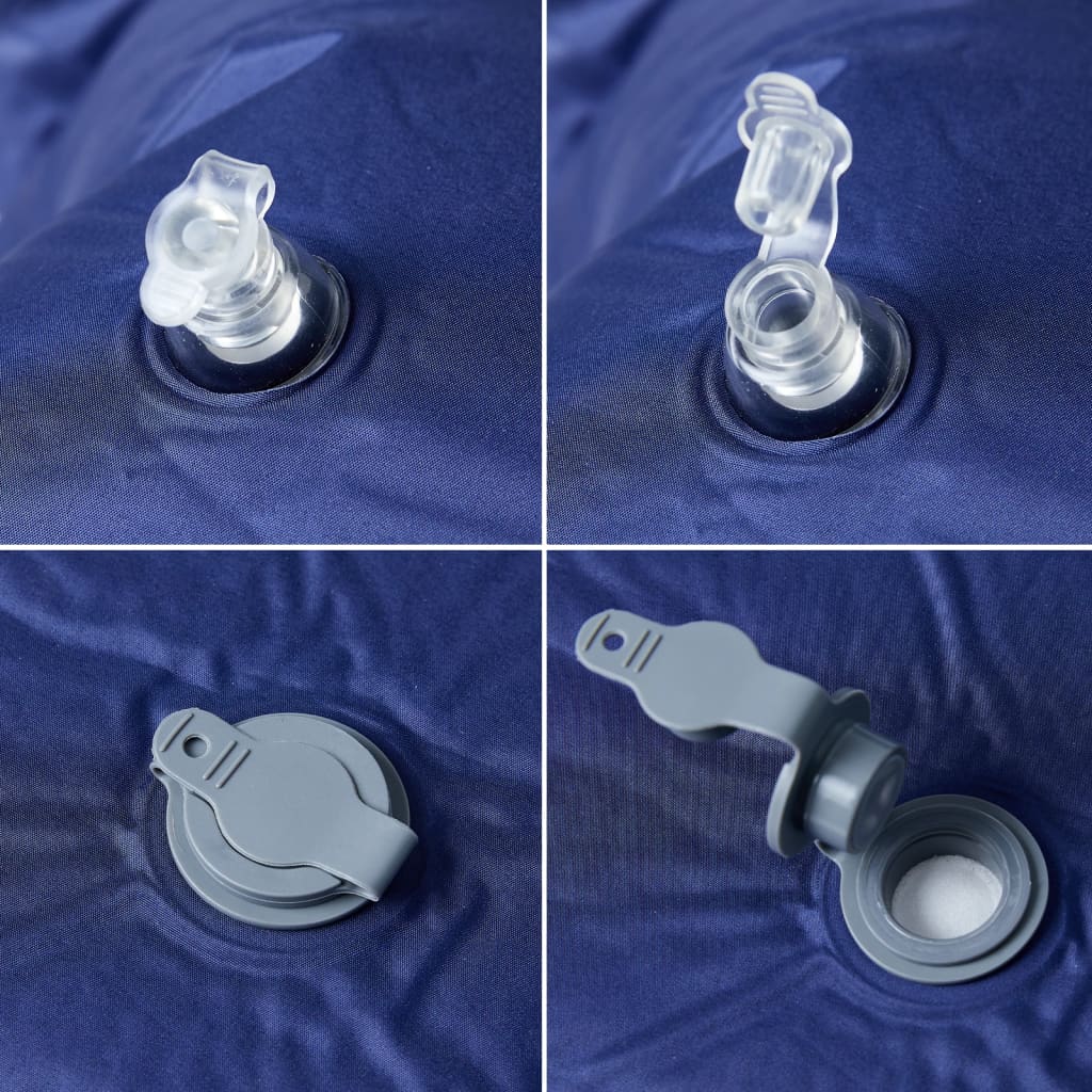 1 személyes tengerészkék önfelfújó kempingmatrac párnával