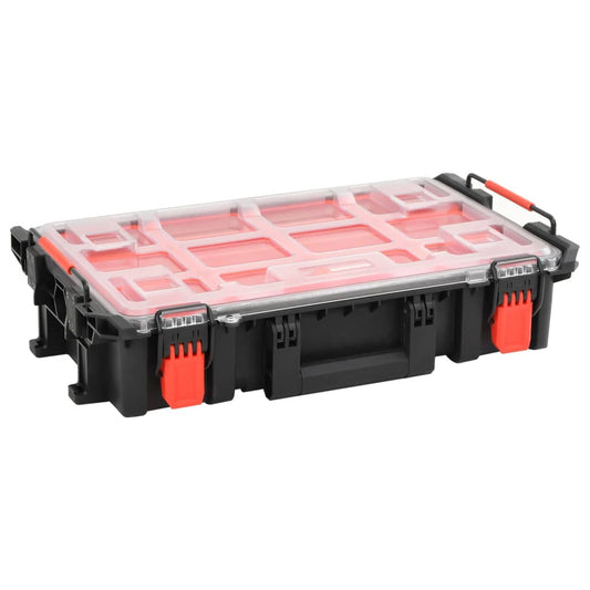 fekete PP hordozható repülős tok 55,5 x 34,5 x 13,5 cm