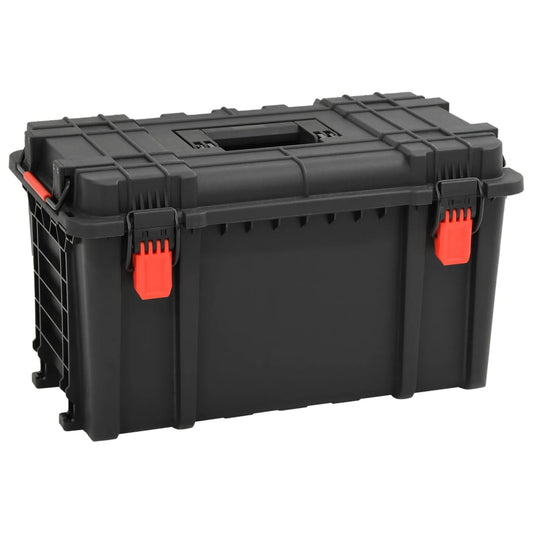 fekete polipropilén védőkoffer 57 x 35 x 32,5 cm
