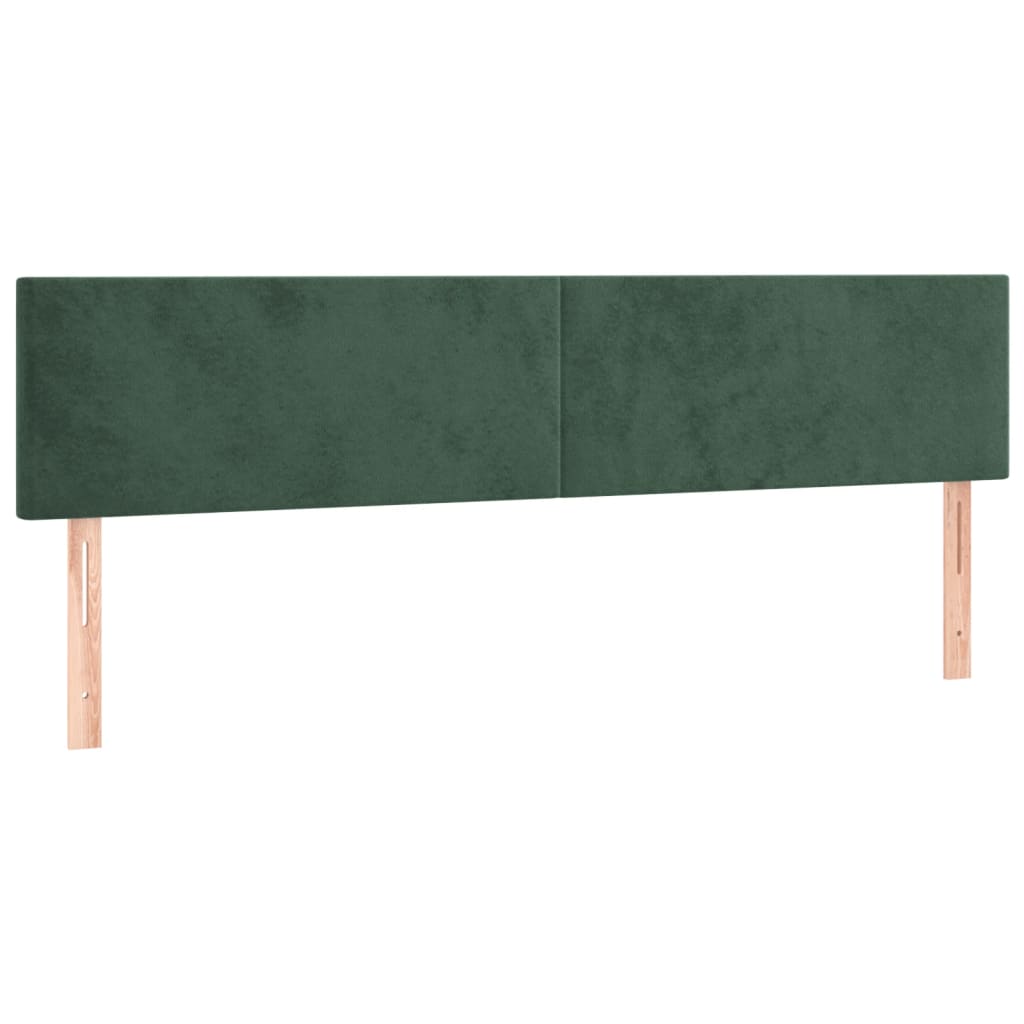 sötétzöld bársony rugós ágy matraccal 120x190 cm