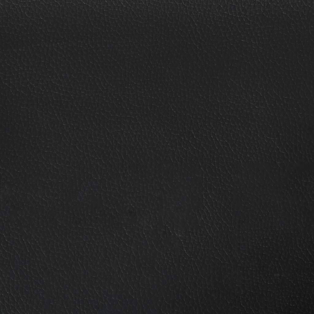 fekete műbőr rugós és LED-es ágy matraccal 120x190 cm